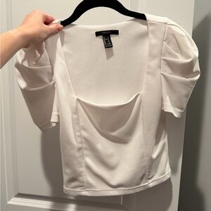 White Puff Sleeve Blouse